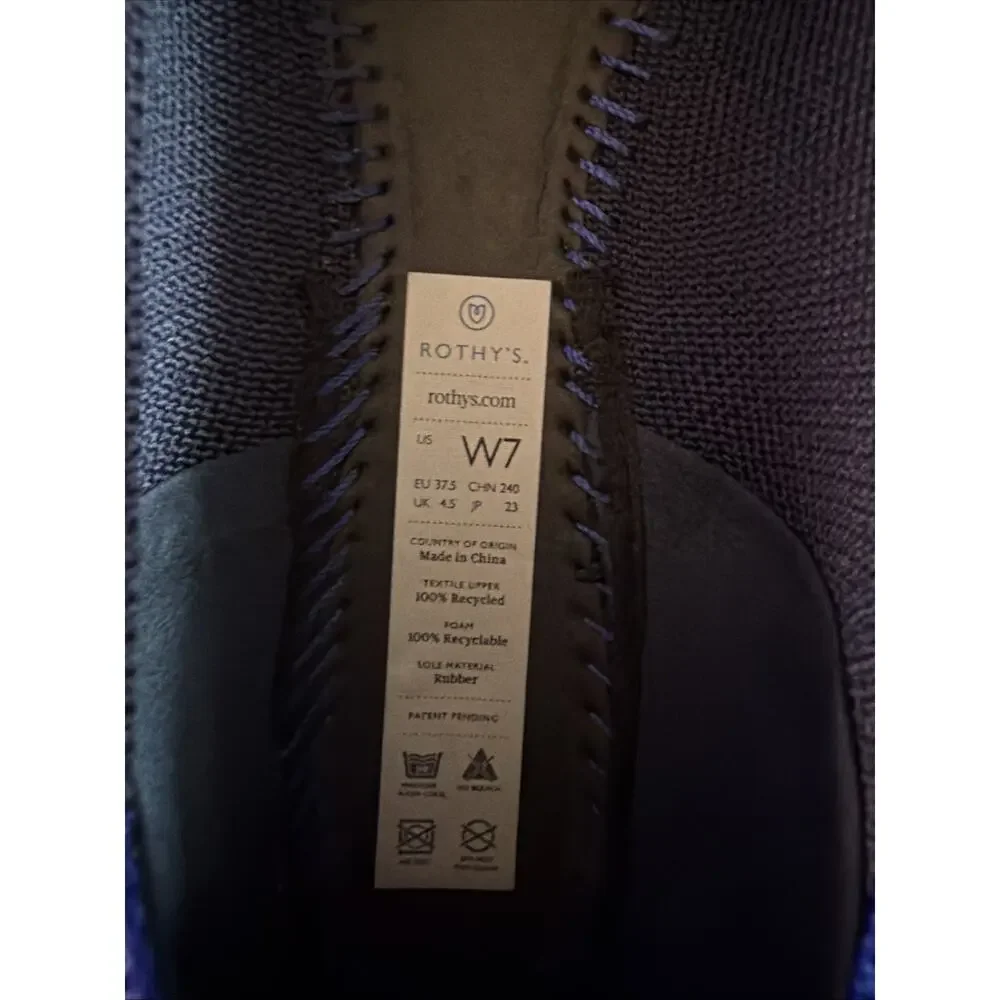Rothy's The Point Flats Deep Navy Sz 7 EU 37.5